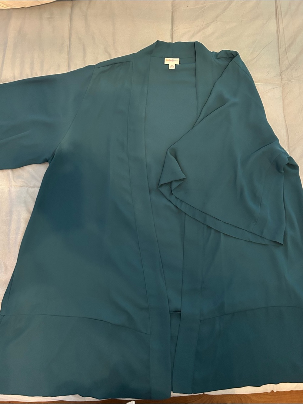 LuLaRoe Teal Open Front Kimono Wrap